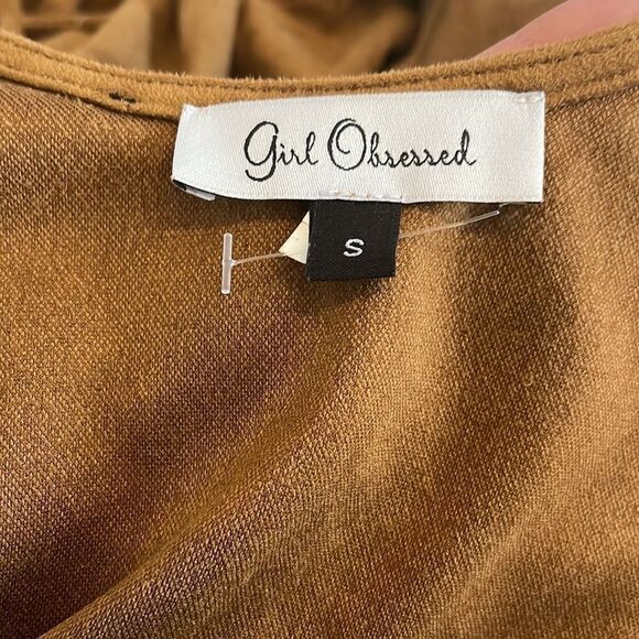 GIRL OBSESSED INDIAN INSPIRED SUEDE FEEL AND LOOK WASHABLE DRESS.   NEW … - Picture 3 of 11